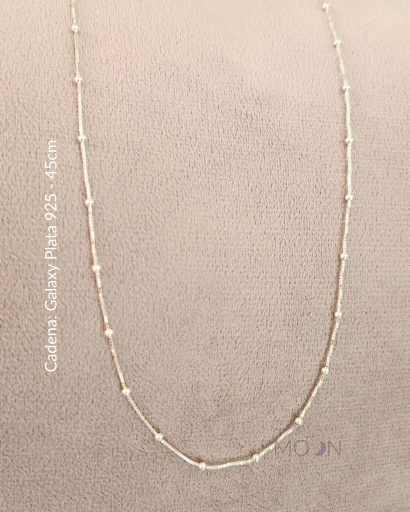 Luna Creciente - Cadena acero quirúrgico o plata 925