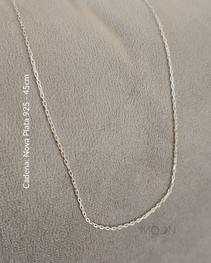 Luna Menguante + Cadena de acero quirúrgico o plata 925
