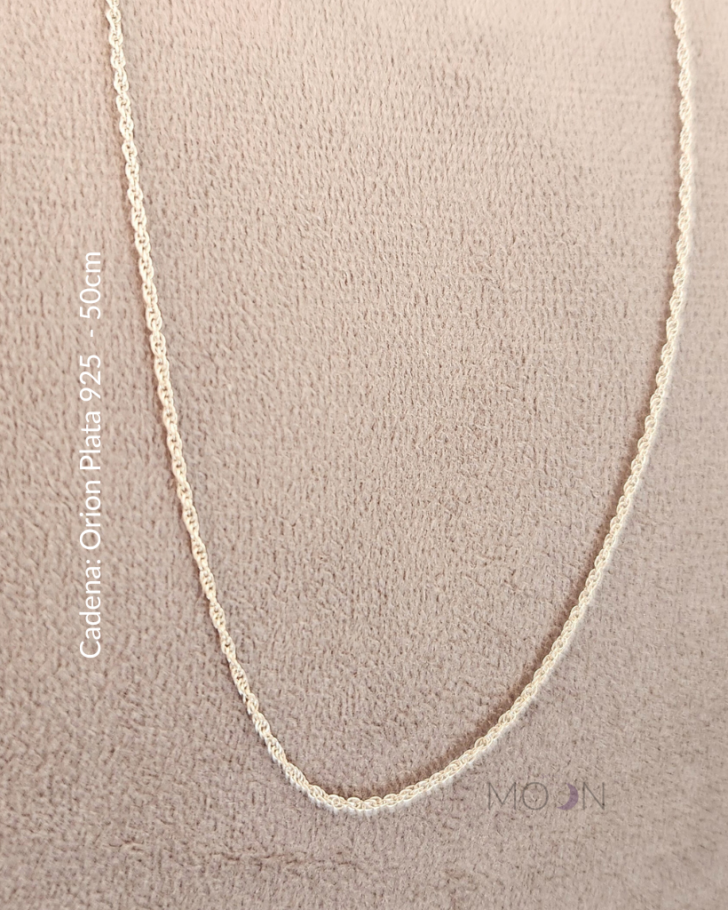 Luna Menguante + Cadena de acero quirúrgico o plata 925