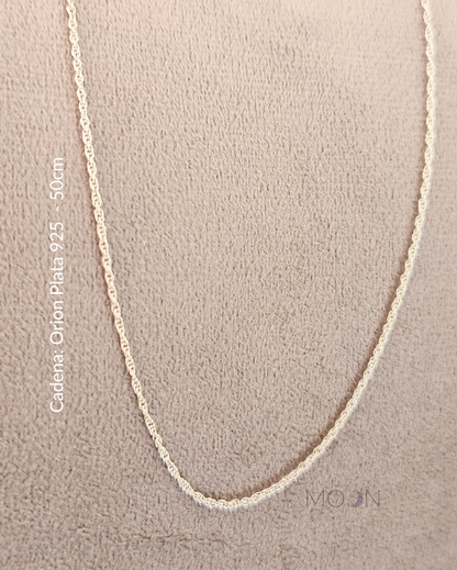 Luna Menguante + Cadena de acero quirúrgico o plata 925
