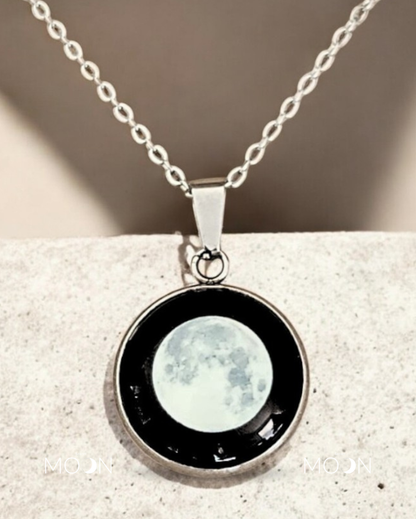 Luna Llena - Cadena de acero quirúrgico o plata 925 (DISPONIBLE EN 10 DÍAS)