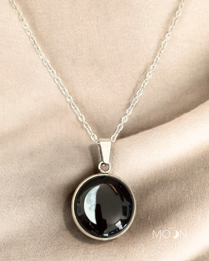 Luna Creciente - Cadena acero quirúrgico o plata 925