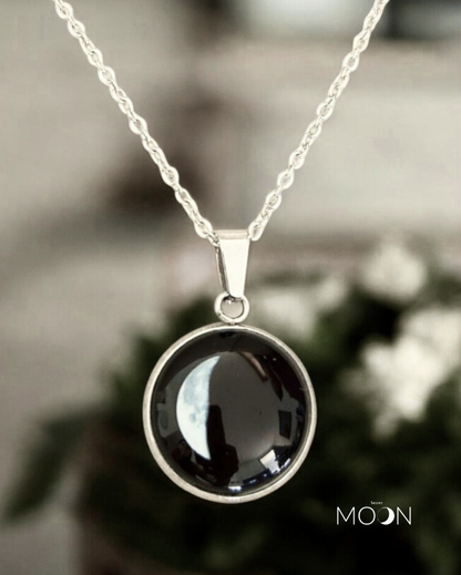 Luna Creciente - Cadena acero quirúrgico o plata 925