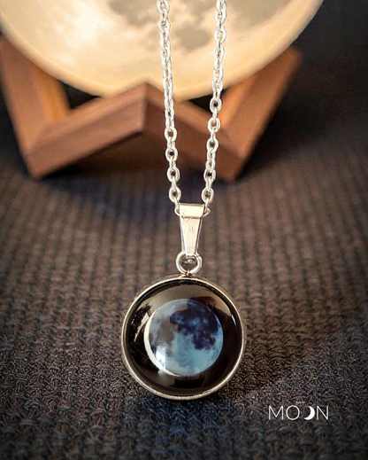 Luna Nueva Creciente - Cadena Acero Quirúrgico o plata 925