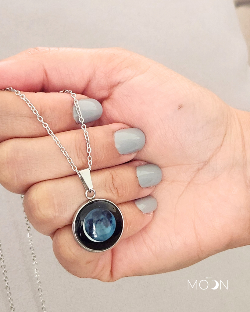 Luna Nueva Creciente - Cadena Acero Quirúrgico o plata 925