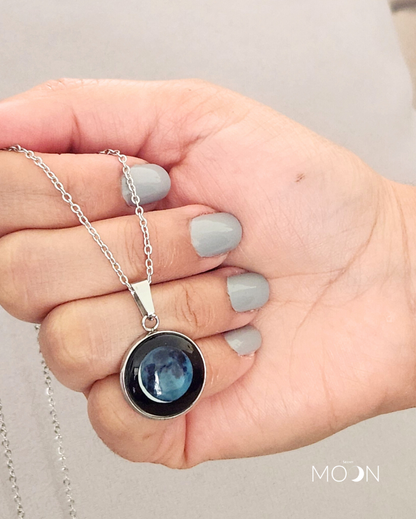 Luna Nueva Creciente - Cadena Acero Quirúrgico o plata 925