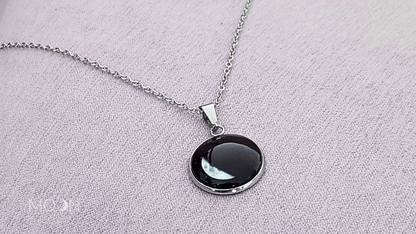 Luna Creciente - Cadena acero quirúrgico o plata 925