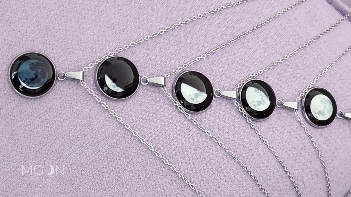 Luna Llena - Cadena de acero quirúrgico o plata 925 (DISPONIBLE EN 10 DÍAS)