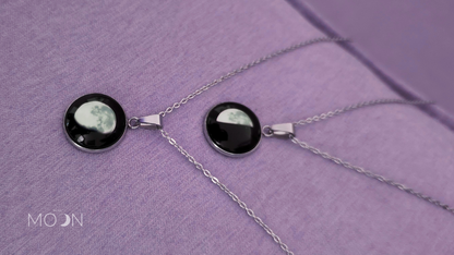 Luna Gibosa Creciente  - Cadena de acero quirúrgico