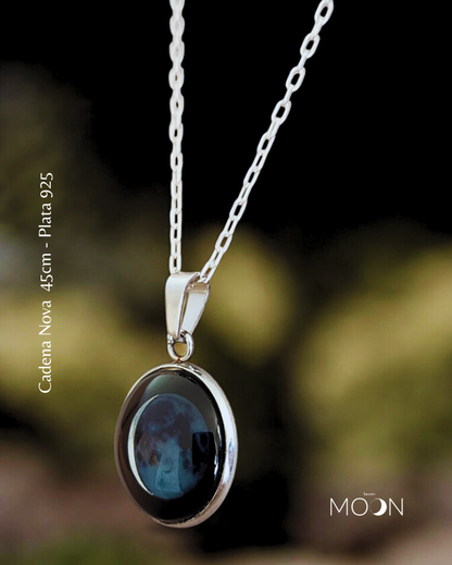 Luna Nueva Creciente - Cadena Acero Quirúrgico o plata 925