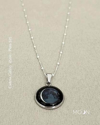 Luna Nueva Creciente - Cadena Acero Quirúrgico o plata 925