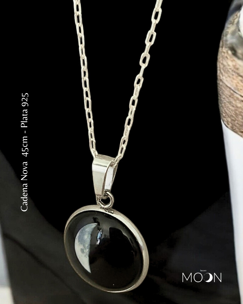 Luna Creciente - Cadena acero quirúrgico o plata 925