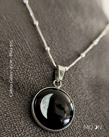 Luna Creciente - Cadena acero quirúrgico o plata 925