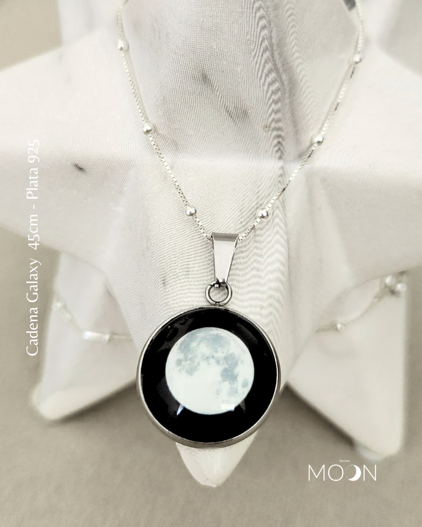 Luna Llena - Cadena de acero quirúrgico o plata 925 (DISPONIBLE EN 10 DÍAS)
