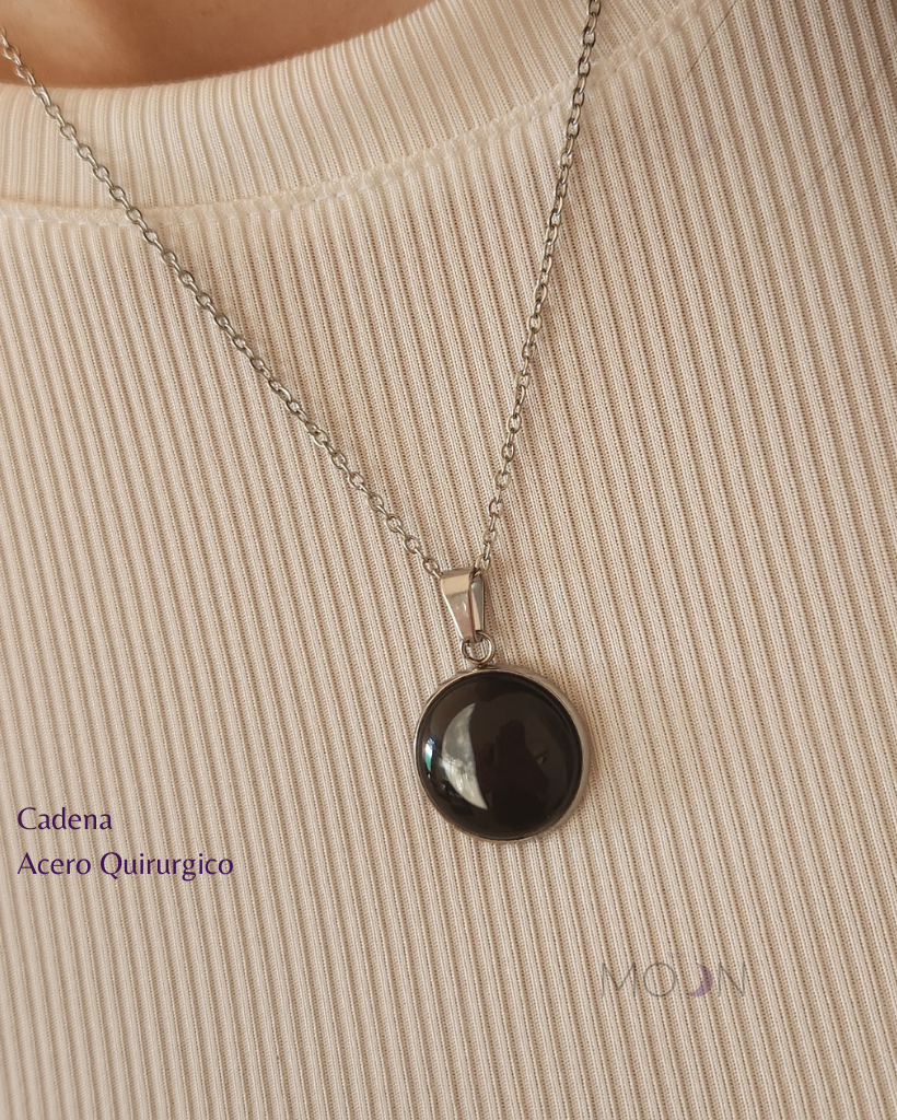 Luna Creciente - Cadena acero quirúrgico o plata 925
